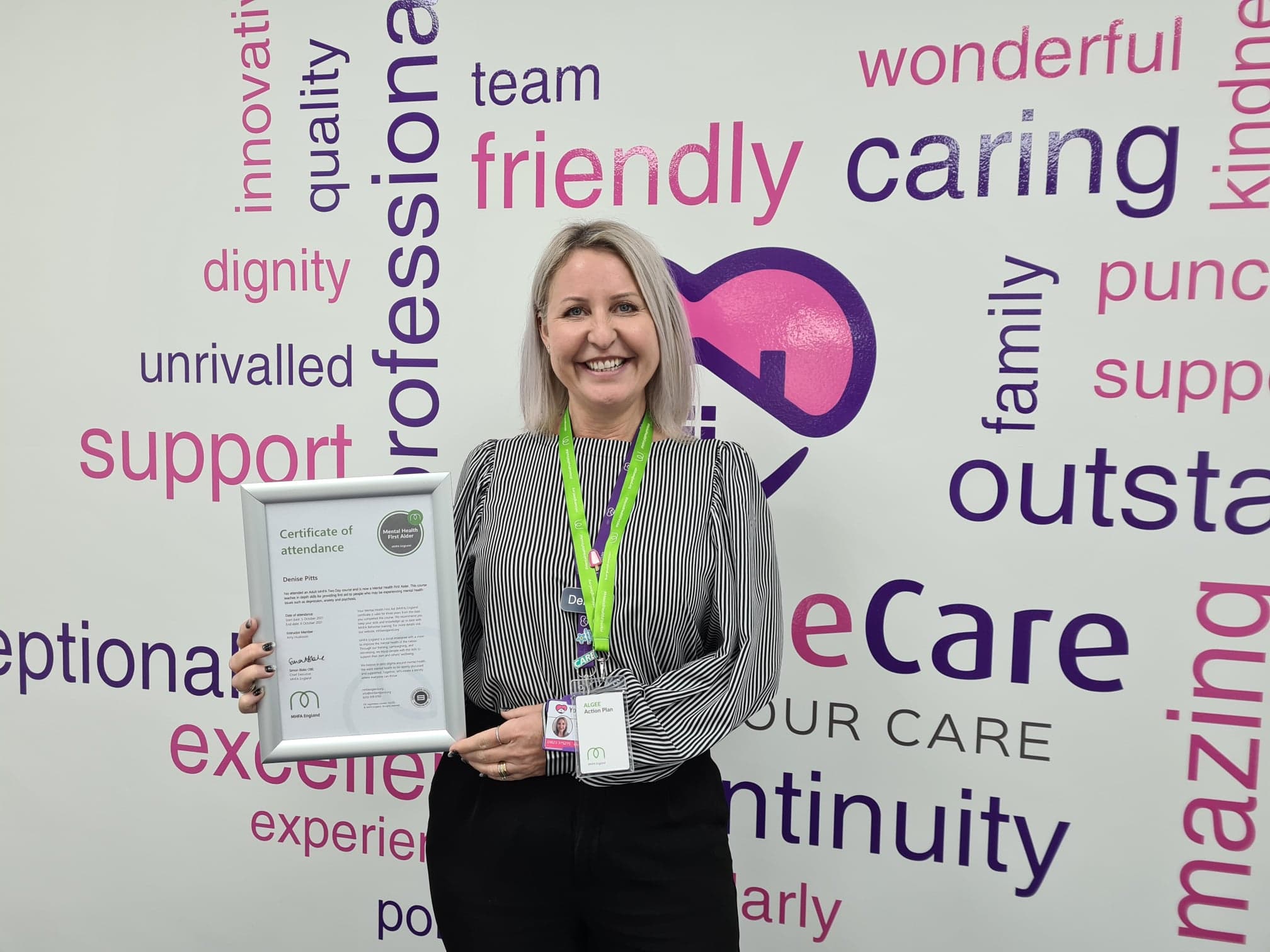 Denise from Your Home Care becomes Mental Health First Aider