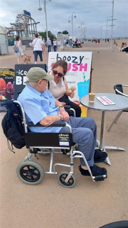 Clients at the seaside